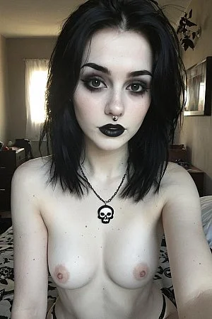 Pale goth girl