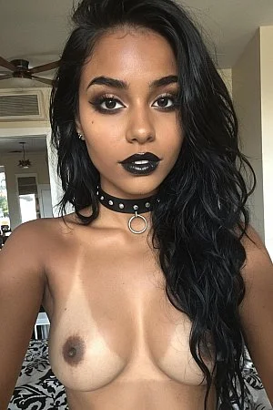 Pretty Latina goth girl