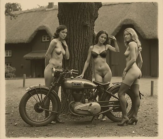 Photos of motorcycles found in attic of newly purchased house...1930?